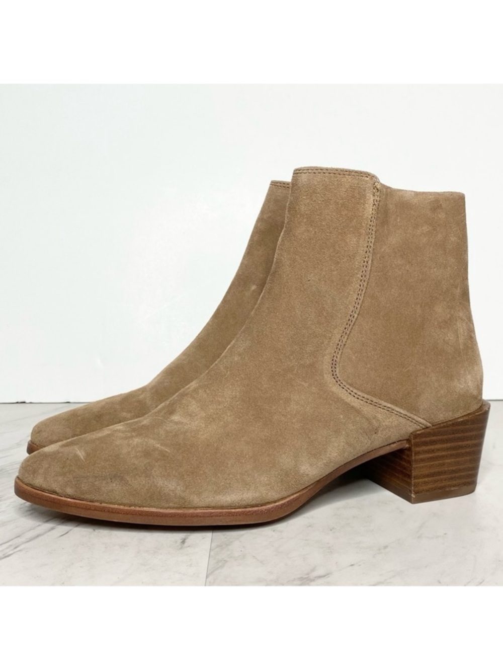 Rag & Bone Rover Zip Tan Suede Bootie 39.5